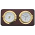 Royal Mariner Channel Latch Tide Clock and Barometer - Brass on Wooden Board