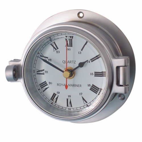 Matt Chrome Latch Clock