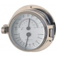 Royal Mariner Channel Latch Thermometer Hygrometer - Polished Chrome