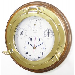 Royal Mariner Porthole Weatherman - Wood Mounted, 4 in 1 Royal Mariner Porthole Weatherman - Wood Mounted, 4 in 1