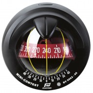 Plastimo Mini-Contest Bulkhead Mount Compass - Black Body, Red Conical Card (65742) Plastimo Mini-Contest Bulkhead Mount Compass - Black Body, Red Conical Card (65742)