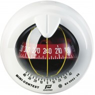 Plastimo Mini-Contest Bulkhead Mount Compass - White Body, Red Conical Card (65743)