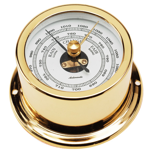 Gold Plated Aneroid Barometer (50mm Dial)