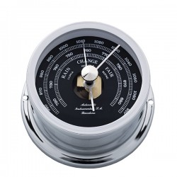 Chrome Aneroid Barometer (50mm Black Dial) Chrome Aneroid Barometer (50mm Black Dial)