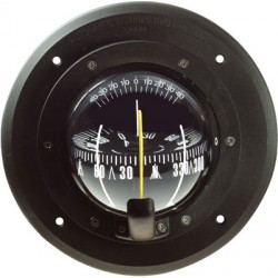 Autonautic C10 Bulkhead Mount Compass - Black Body, 85mm Black Cylindrical Card (C10-0037)