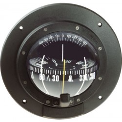Autonautic C10 Bulkhead Mount Compass - Black Body, 100mm Black Cylindrical Card (C10-0038)
