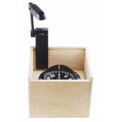 Autonautic C4 Emergency Compass in Wooden Box - Black Flat Card (C4-00108)