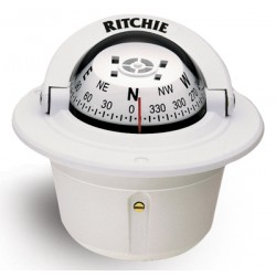 Ritchie Navigation F50W - Explorer Compass Flush Mount Power White Ritchie Navigation F50W - Explorer Compass Flush Mount Power White