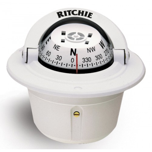 Ritchie Navigation F50W - Explorer Compass Flush Mount Power White