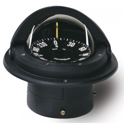 Ritchie Voyager Flush Mount Compass - Black Body, Black Flat Card (F82)