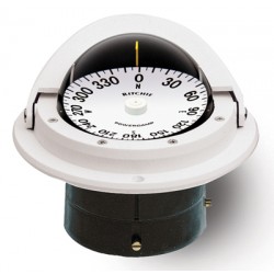 Ritchie Voyager Flush Mount Compass - White Body, White Flat Card (F82W)