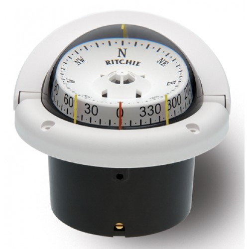 Ritchie Navigation HF743W - Helmsman Compass Flush Mount Power Black