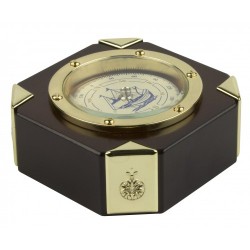 Compass Paperweight with Gold-Plated Corners Compass Paperweight with Gold-Plated Corners