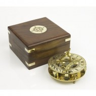 Circular Framed Tripod Portable Sundial in Presentation Box Circular Framed Tripod Portable Sundial in Presentation Box