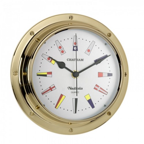 Chatham Flag Clock (QuickFix), Brass Chatham Flag Clock (QuickFix), Brass