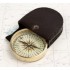 Brass Compass in Leather Pouch Brass Compass in Leather Pouch