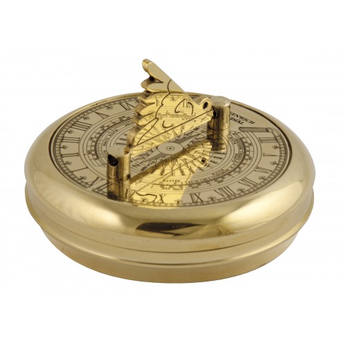 Greenwich Pocket Sundial And Compass