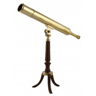 Elegant Victorian-style Library Telescope in Brass