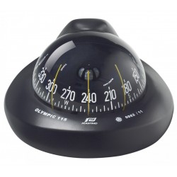 Plastimo Olympic 115 Flush Mount Compass - Black Body, Black Conical Card (60913) Plastimo Olympic 115 Flush Mount Compass - Black Body, Black Conical Card (60913)
