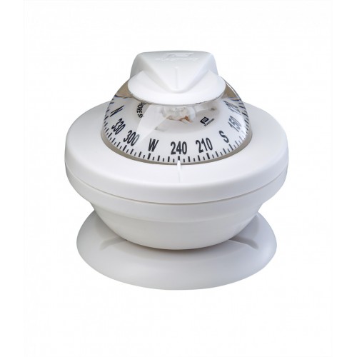 Plastimo Offshore 55 Bracket Mount Compass - White Body, White Conical Card (63855) Plastimo Offshore 55 Bracket Mount Compass - White Body, White Conical Card (63855)