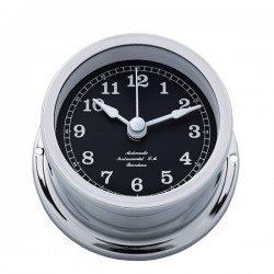 Chrome Quartz Clock (50mm Black Dial) Chrome Quartz Clock (50mm Black Dial)