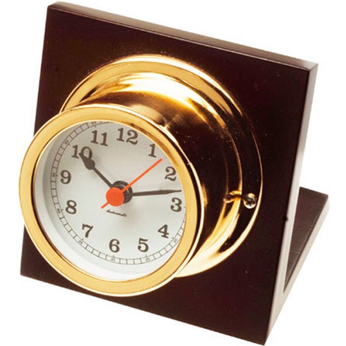 Gold Plated Quartz Desk Clock (50mm Dial)
