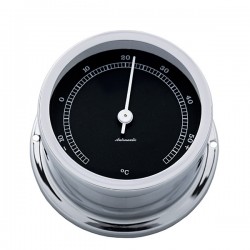 Chrome Thermometer (50mm Black Dial) Chrome Thermometer (50mm Black Dial)