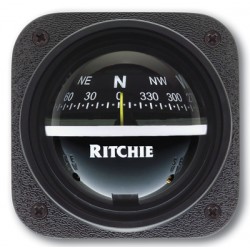 Ritchie Explorer Bulkhead Mount Compass - Black Body, Black Conical Card (V537)