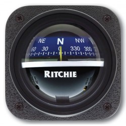 Ritchie Explorer Bulkhead Mount Compass - Black Body, Blue Conical Card (V537B)