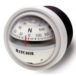 Ritchie Explorer Dash Mount Compass - White Body, White Conical Card (V57W2)