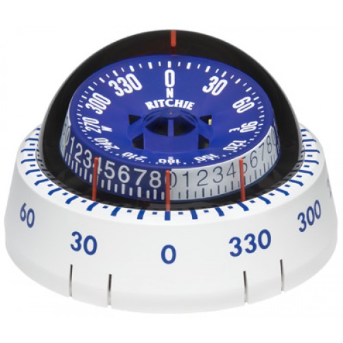Ritchie Voyager X-Port Tactician Surface Mount Compass - White Body, Blue Tactical Dial (XP98W) Ritchie Voyager X-Port Tactician Surface Mount Compass - White Body, Blue Tactical Dial (XP98W)