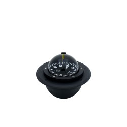 Autonautic C12 Plus Flush Mount Compass - Black Body, 85mm Black Flat Card (C12 Plus-0020)