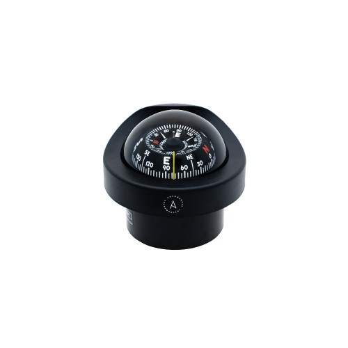 Autonautic C12/110 Flush Mount Compass - Black Body, Black Conical Card (C12/110-0011)