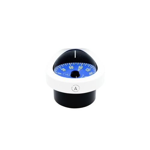 Autonautic C12/110 Flush Mount Compass - White Body, Blue Flat Card (C12/110-0013)