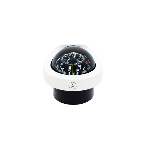 Autonautic C12/110 Flush Mount Compass - White Body, Black Conical Card (C12/110-0014)
