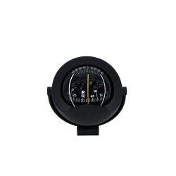 Autonautic C8 Bracket Mount Compass - Black Body, 85mm Black Cylindrical Card (C8-0025)
