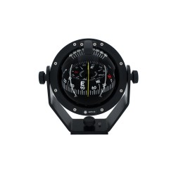 Autonautic C8 Bracket Mount Compass - Black Body, 100mm Black Cylindrical Card (C8-0027)