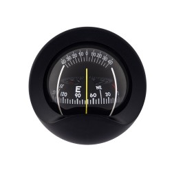 Autonautic C9 Bulkhead Mount Compass - Black Body, Black Cylindrical Card (C9-0030)