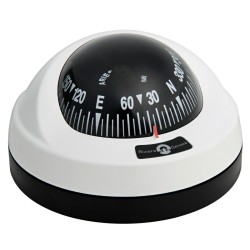 Riviera Aries Surface Mount Compass - White/Black Base, Black Card (62.00405.04)