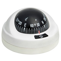 Riviera Aries Surface Mount Compass - White Base, Black Card (62.00405.08)