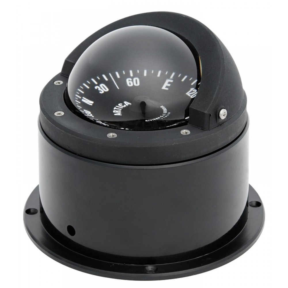 Riviera Artica Compass (BA3) Binnacle Mount Black Body With Black Card
