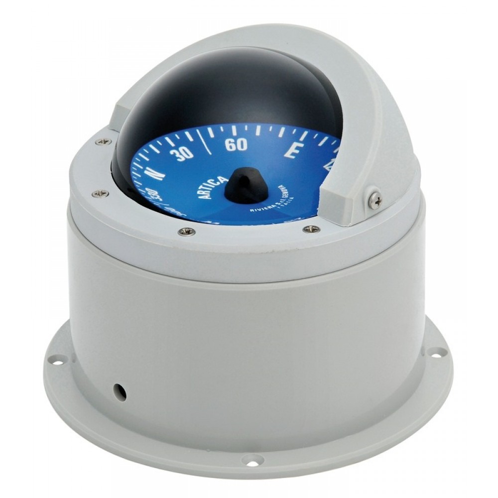 Riviera Artica Compass (BA3) Binnacle Mount Grey Body With Blue Card