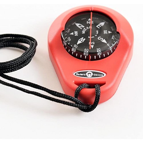 Riviera Mizar Hand Bearing Compass (Red)