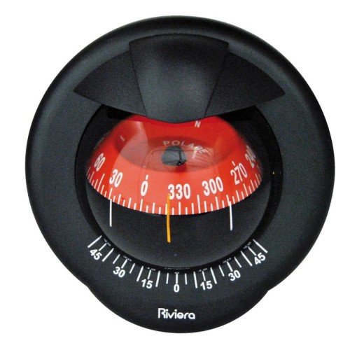 Riviera Polare 3 BP1 Bulkhead Mount Compass - Black Body, Red Conical Card (62.00785.06) Riviera Polare 3 BP1 Bulkhead Mount Compass - Black Body, Red Conical Card (62.00785.06)