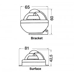 Riviera Comet Compass (BC1) - Surface Mount - Black With Black Card Riviera Comet Compass (BC1) - Surface Mount - Black With Black Card
