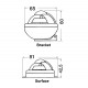 Riviera Comet Compass (BC1) - Surface Mount - Black With Black Card